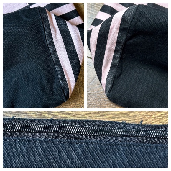 Victoria’s Secret Signature Stripe Weekender Duffle & Pouch - Picture 12 of 12